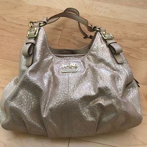 Coach Large Gold Leather Hobo Bag
